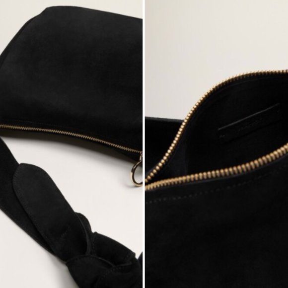 MANGO Black Bow leather bag - Picture 3 of 8